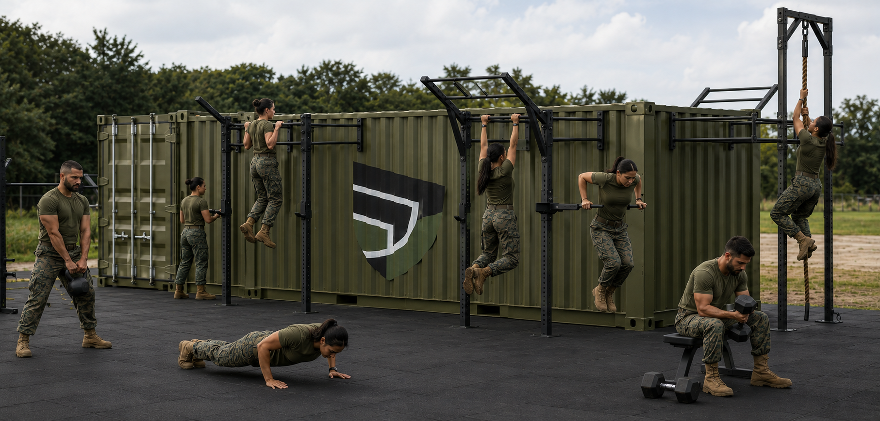 F20 deployable containerized fitness and conditioning system