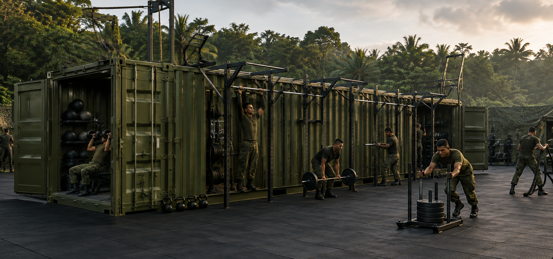 F40 deployable containerized fitness and conditioning system