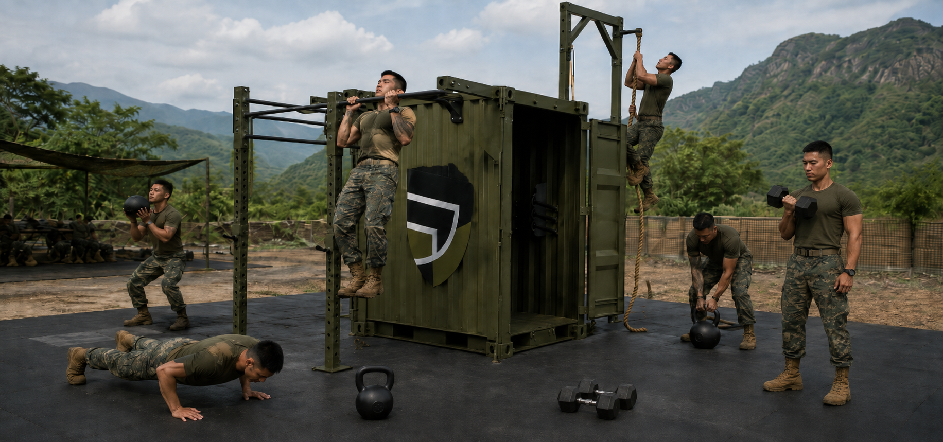 F5 deployable containerized fitness and conditioning system